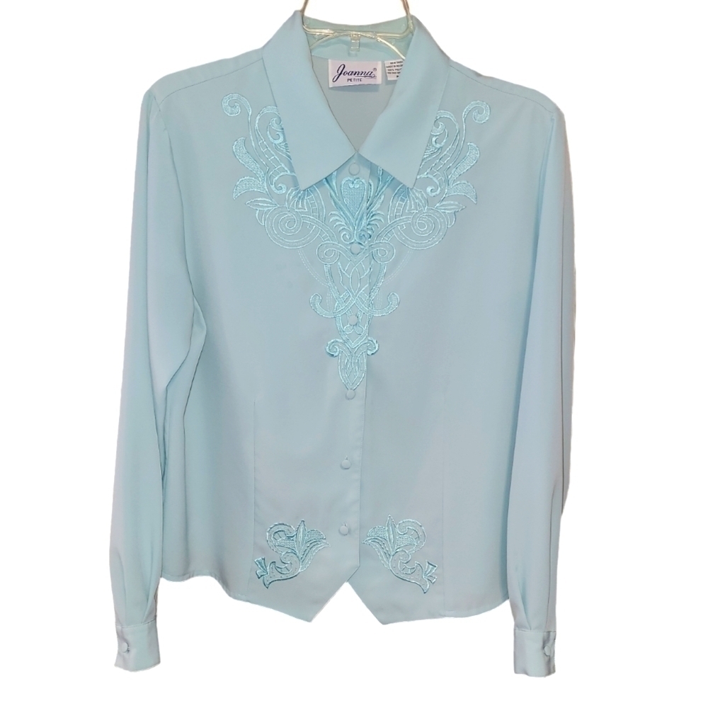 Joanna Petite size PM RN# 58001 long sleeve button down shirt
